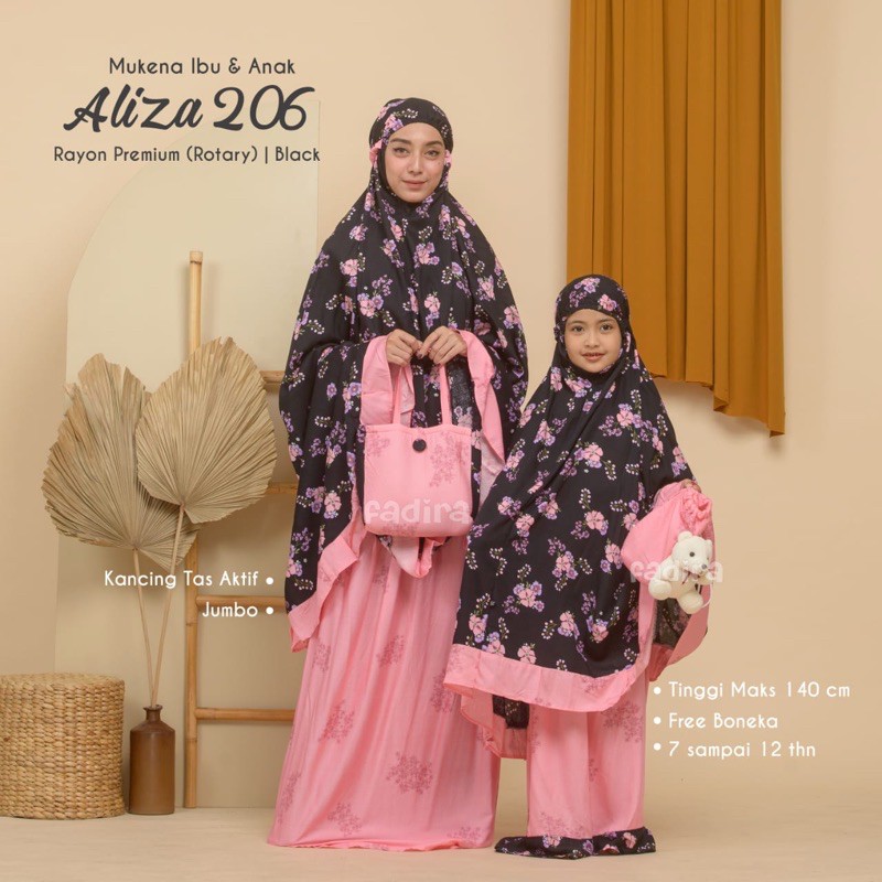 Mukena Set couple Ibu dan Anak / Mukena Anak Usia 7 - 12 Tahun / Mukena Rayon Premium 2in 1