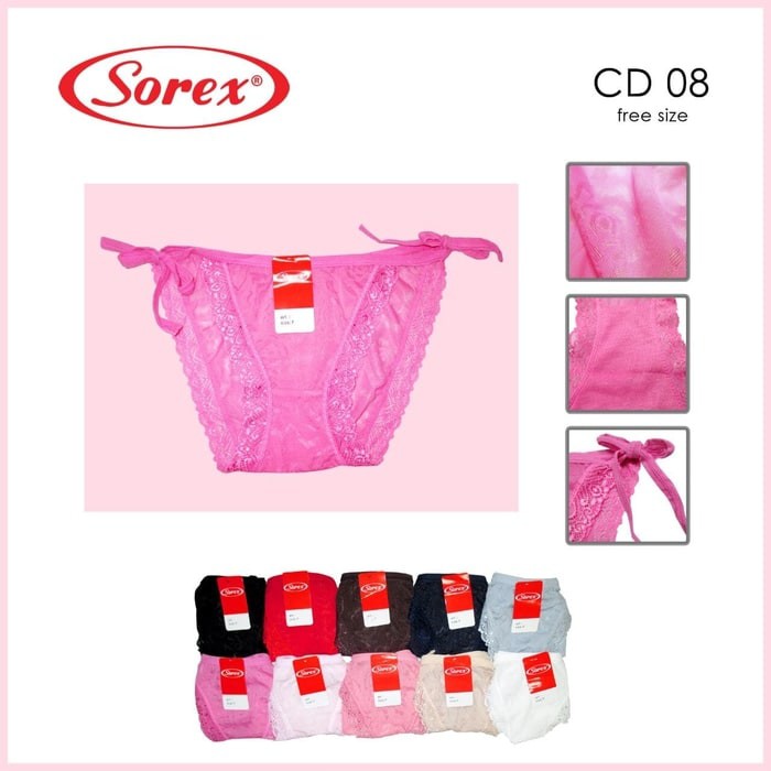 PROMO GROSIRAN CELANA DALAM WANITA TALI SAMPING CD SOREX 08 MURAH TERMURAH