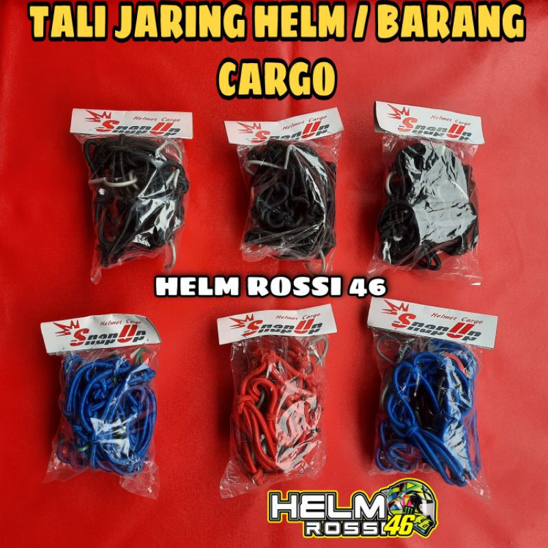 TALI CARGO || JARING HELM || JARING BARANG DI MOTOR || TEMPAT BARANG JOK MOTOR HELMET