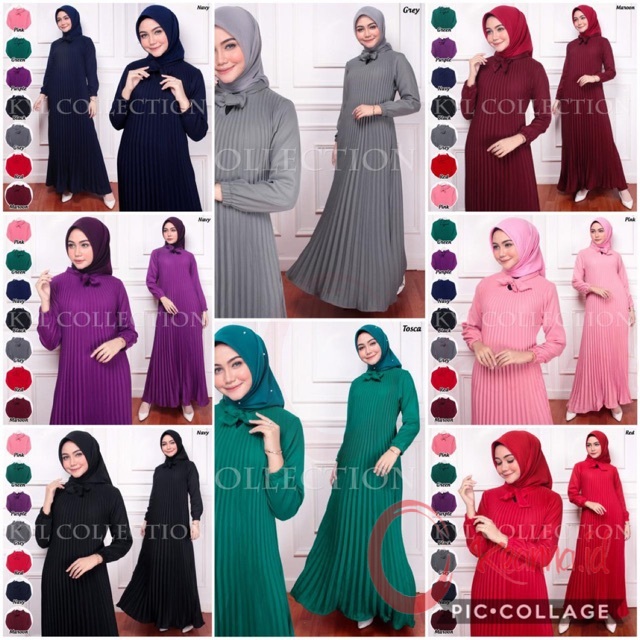 GAMIS PLISKET GAMIS PERNIKAHAN GAMIS PESTA GAMIS Dress Muslim Busana Muslim FB