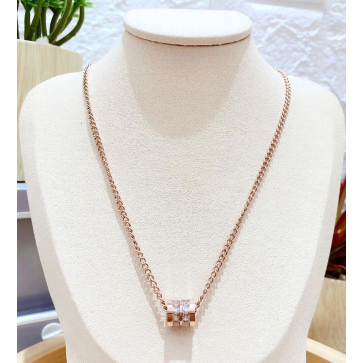 Kalung Titanium asli Rosegold Premium Quality Anti karat anti alergi Kalung Stainless steel ori 8181