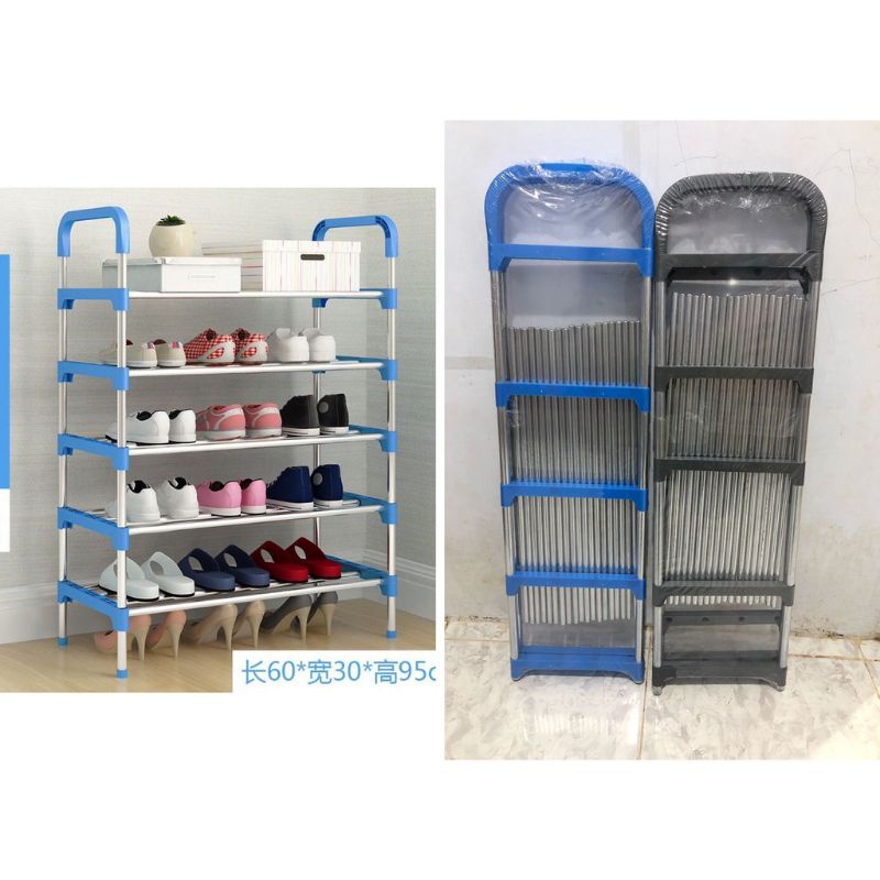 Vanstar - Rak Sepatu besi 5 Susun Stainless Warna