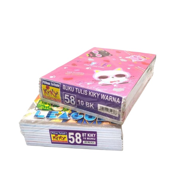 

Buku Tulis KIKY 58 Lembar Kwarto Random Cover - 1 pak ( 10 pcs )