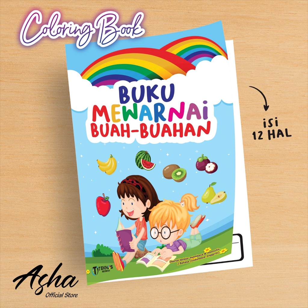

BUKU MEWARNAI BUAH BUAHAN - BUKU EDUKASI ANAK PAUD TK