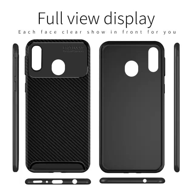 Samsung M30 Soft Case Focus Carbon