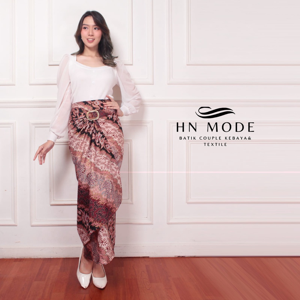 HN MODE - Rok lilit batik floral motif terbaru / Rok kebaya