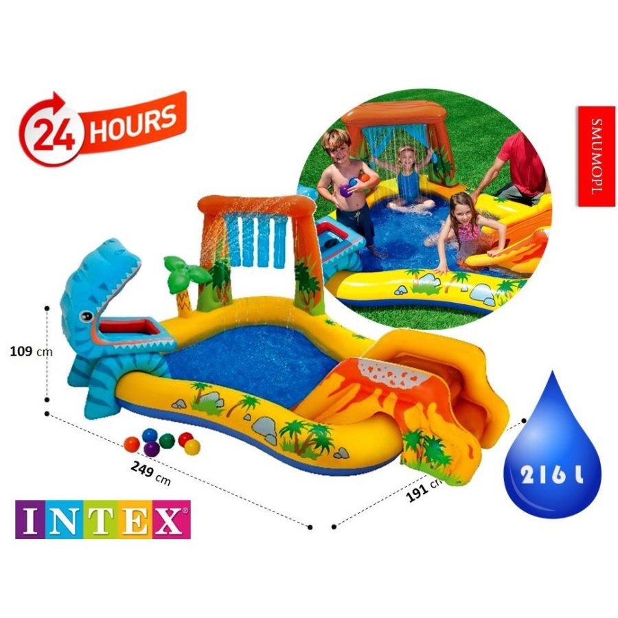INTEX 57444 Kolam Renang Anak Dinosaur Kids Play Center Swimming Pool