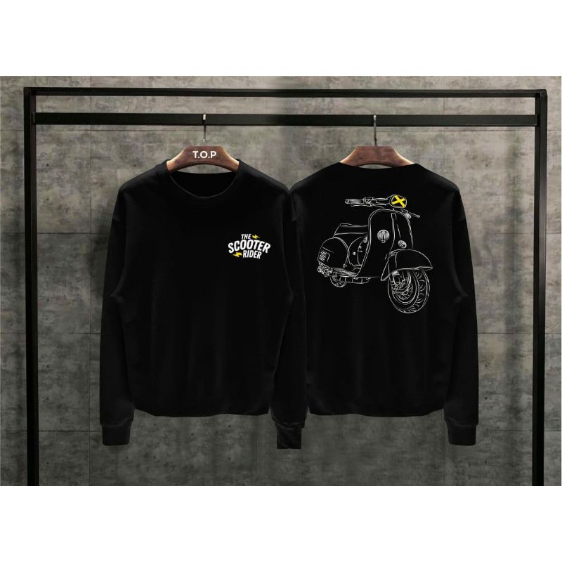 T-SHIRT BAJU KAOS DISTRO SCOOTER RIDER HITAM