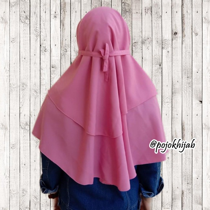 TERMURAH Jilbab Bergo Maryam Tali Non Pet Khimar Instan 2 Layer