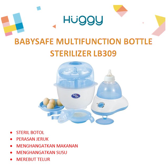 Babysafe LB309 Baby Safe Bottle Sterilizer Multi Function Botol Steril