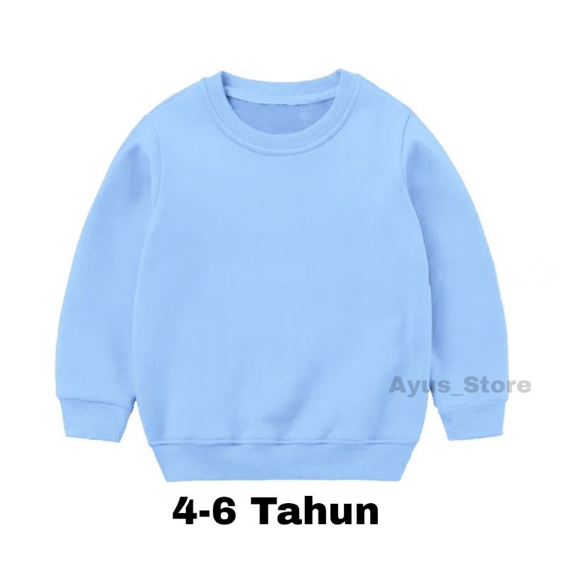 SWEATER ANAK POLOS LAKI LAKI / SWEATER ANAK POLOS WANITA /  SWEATER CREWNECK POLOS / jaket anak