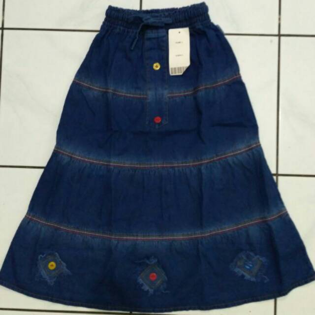 New Rok Jeans Anak Rok Jeans Panjang Anak Susun Canda
