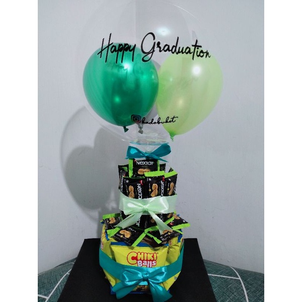 Buket snack balon graduation wisuda valentine natal idulfitri lebaran