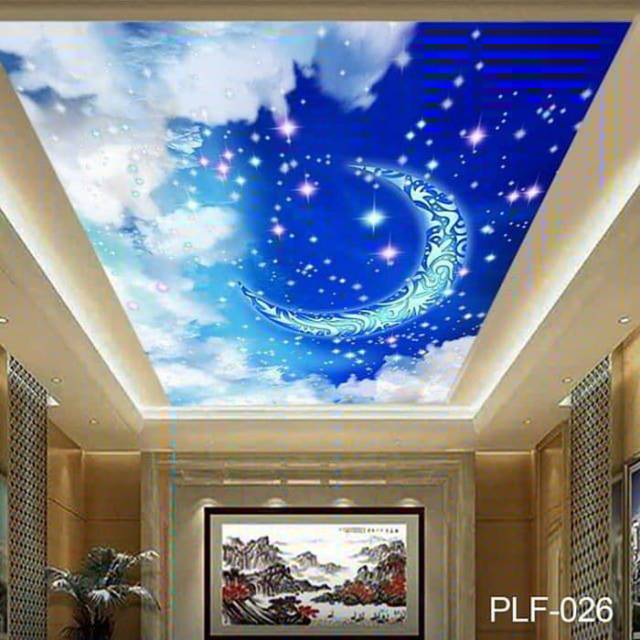  Wallpaper 3D plafon  nyata motif bulan sabit harga 