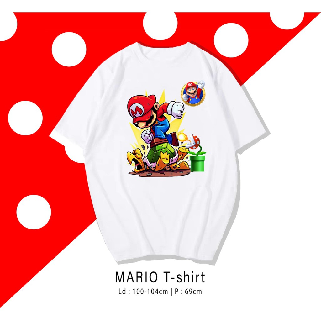 MARIO BROS  / TERMURAH BAJU KAOS KATUN WANITA/ PRIA UNISEX LENGAN PENDEK / TUMBLR TEE /  OVERSIZE