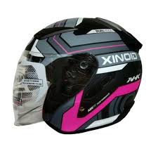 NHK HELM R1 XINOID | BLACK PINK DOFF | DOUBLE VISOR