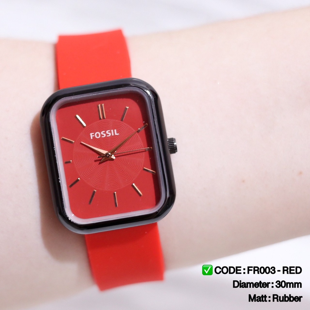 Jam tangan wanita rubber karet sporty fashion cewek FR001