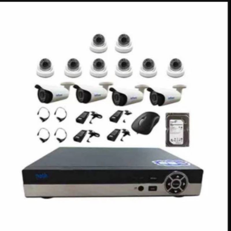 PAKET CCTV COLOURVU 1080P 4MP 12 KAMERA CCTV CAMERA FULL HD 4 MP MEGAPIXEL BISA ONLINE