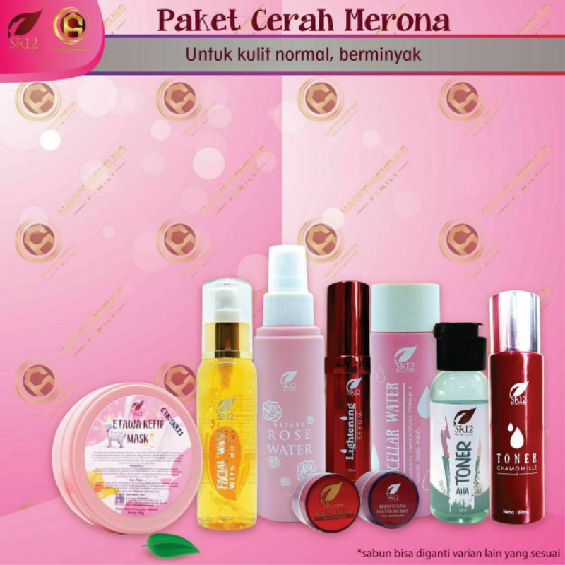 PAKET KOMPLIT CERAH MERONA/ KULIT NORMAL DAN BERMINYAK / Paket perawatan wajah original / premium / berkualitas / termurah / terbaik / bagus / bpom / saudagarsr12