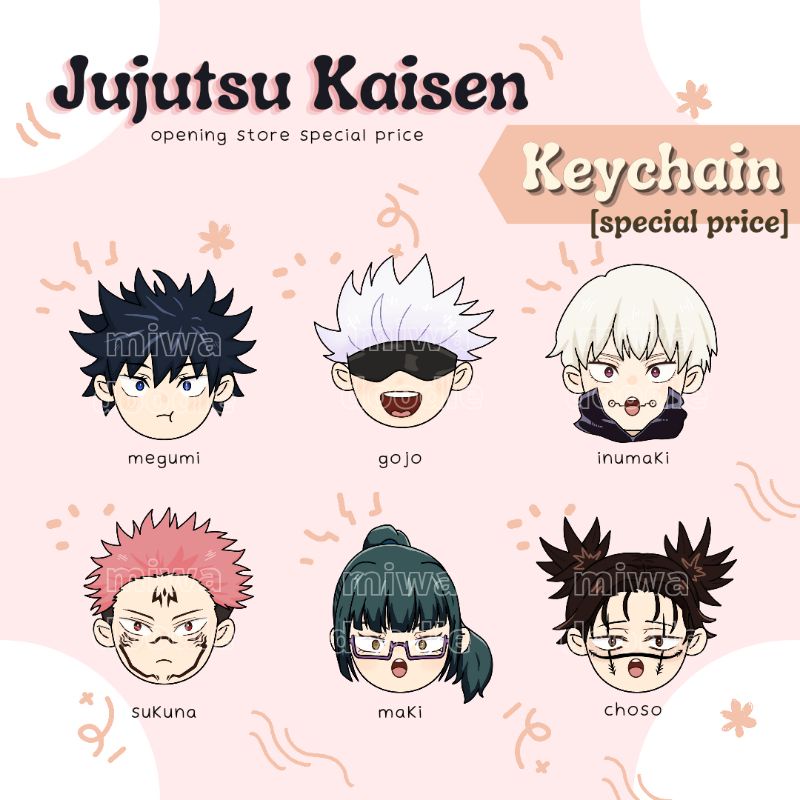 Acrylic Keychain Anime Jujutsu Kaisen Fanmerch