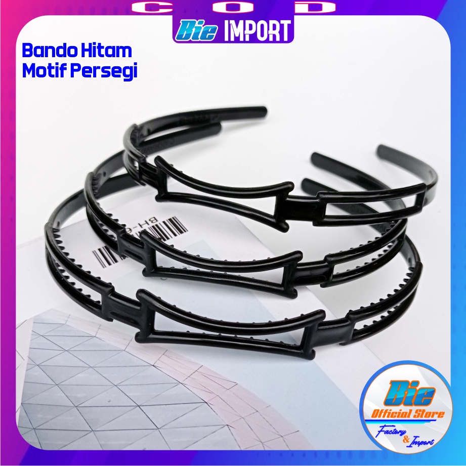 Bando HITAM Basic Polos &amp; Karakter Impor Best Seller