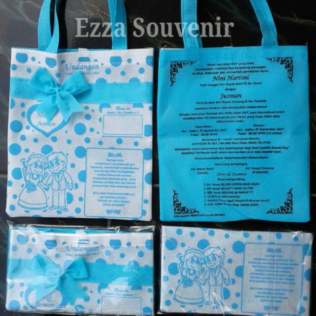 Undangan Pernikahan Tas Pita Mini