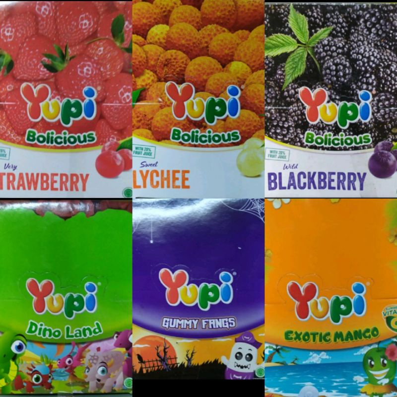 

Permen Yupi Aneka Ragam Rasa Dan Bentuk ( isi 20 pcs @9gr )