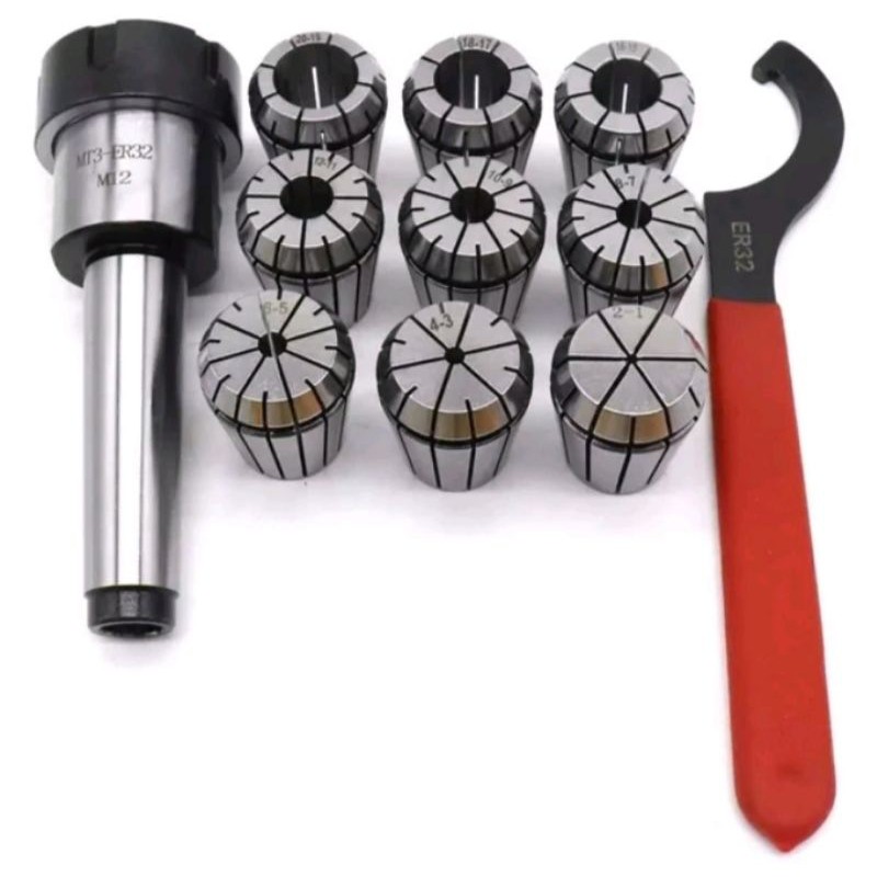 Arbor collet mt3 set collet mt3 er32 cocok untuk mesin bor frais ZAY/ZX