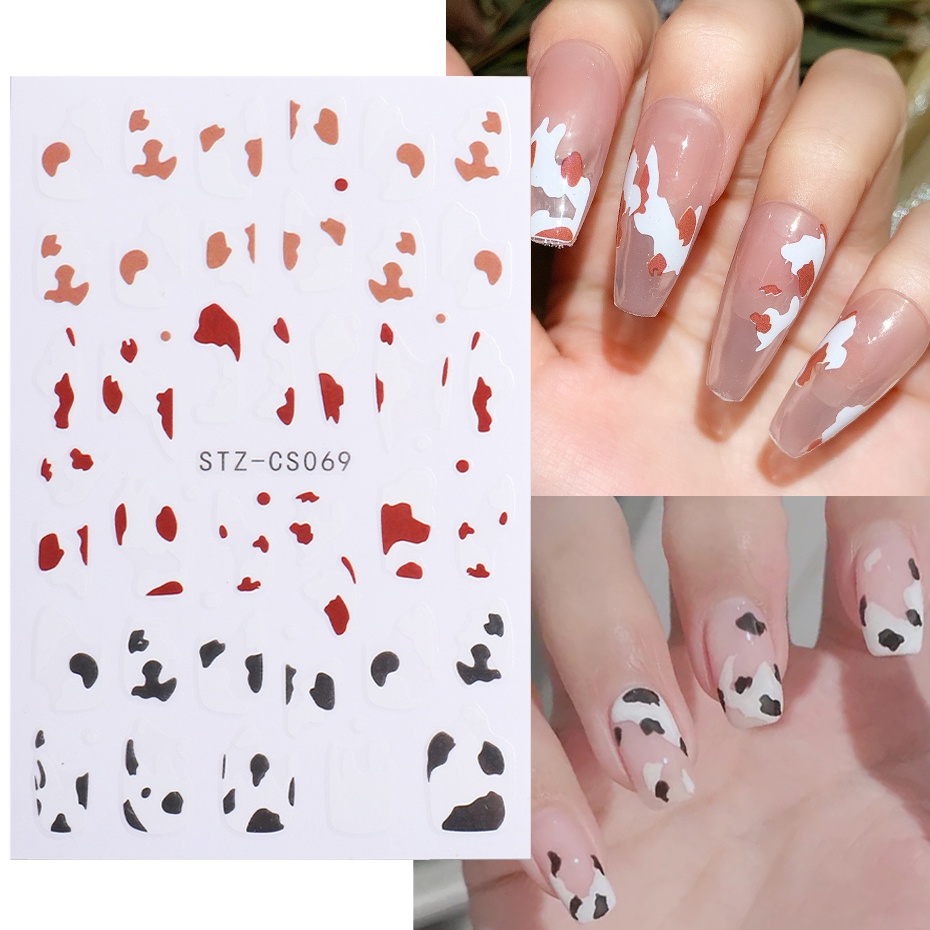 1 Lembar Stiker Kertas Pola Geometri Asimetris 3d Gaya Perancis Minimalis Untuk Nail Art