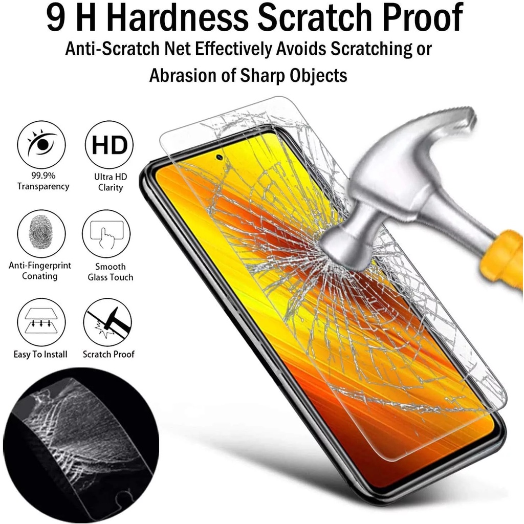 2-in-1 Glass for Poco X3 Front Screen &amp; Camera Lens Tempered Glass Screen Protectors for Xiaomi Poco X3 NFC Screen Protector