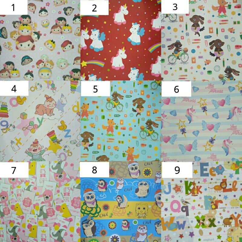 

Kertas Kado Sansan Wawa Motif Anak / Tsum-tsum / Kuda Pony / Mickey / Girl / Boy