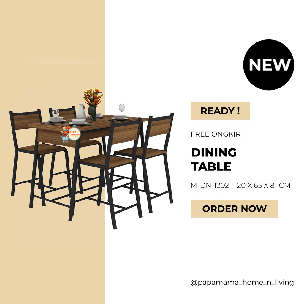 Meja Makan - Kursi Makan - Meja Makan Minimalis DN1202 Medan - Meja cafe cantik