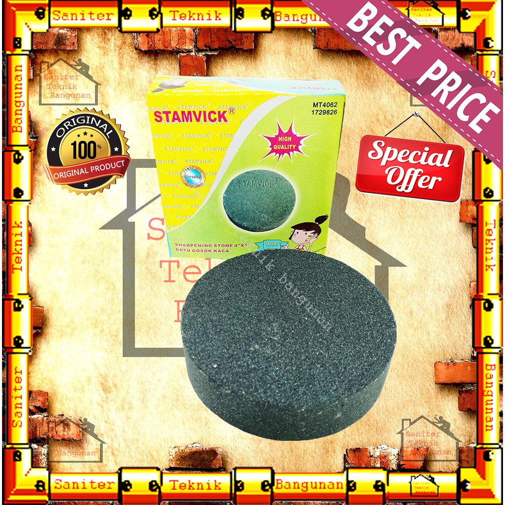 Batu Gosok Kaca Stamvick 4" -Batu Asah Kaca