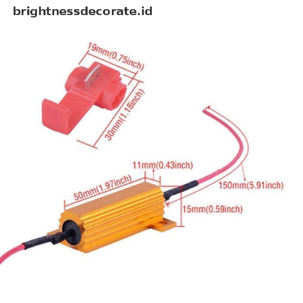 (Birth) 4pcs Resistor Beban 50w 6 Ohm Untuk Lampu Sein Led