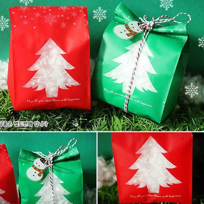 

【FLASHSALE】 PLASTIK NATAL christmas ISI 10pcs cookies natal kantong packaging sale