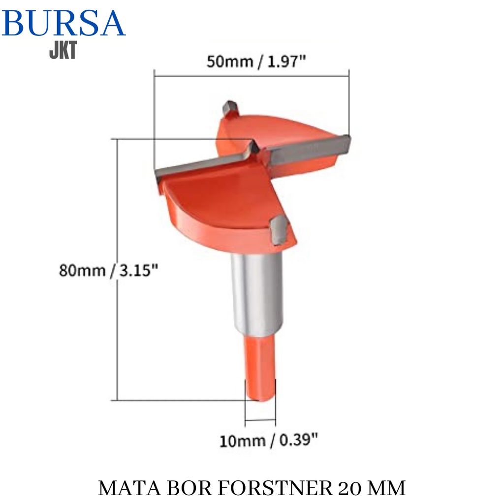 50 MM MATA BOR KAYU ENGSEL SENDOK MERAH FORSTNER BIT HOLE SAW