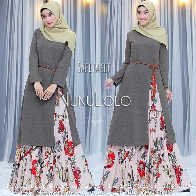 SAFIYA SET , TUNIK, ROK N BELT ORI NUNULOLO