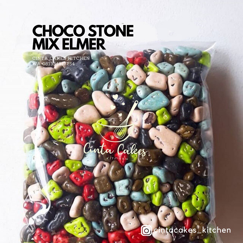 

Chocolate Stone ELMER I Cokelat Batu I Cokelat Kerikil Repack 1000 Gr (1 Kg)