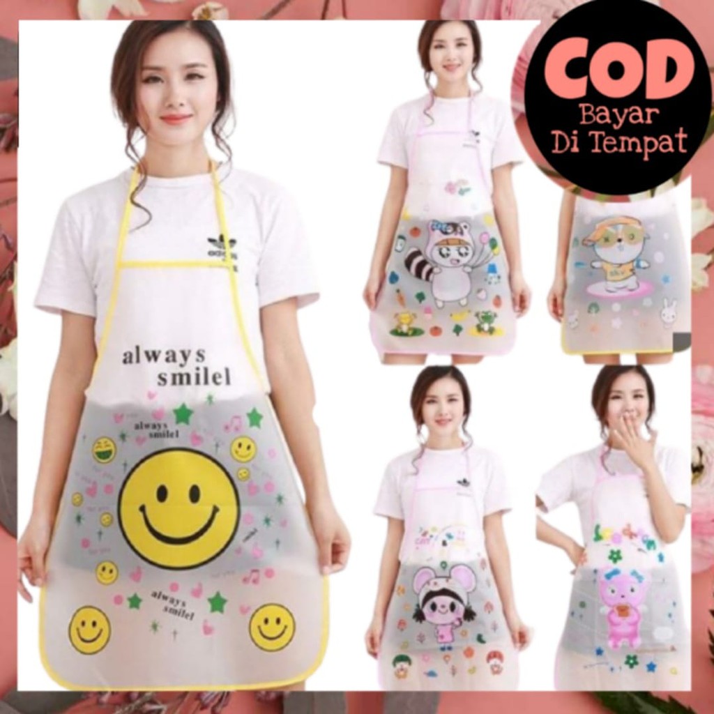 CELEMEK APRON MOTIF CELEMEK MASAK ANTI AIR CELEMEK ANTI AIR MOTIF
