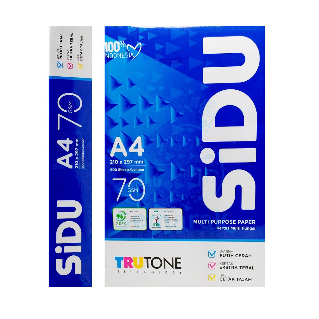 Kertas HVS A4 Sidu 70 gsm / 1 Rim HVS Murah Kertas Print