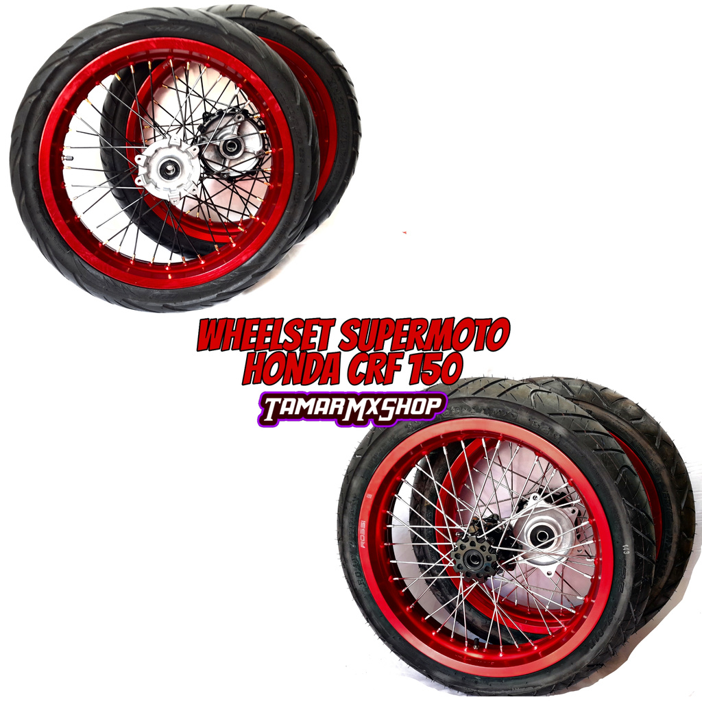 WHEELSET SUPERMOTO CRF 250/300 BAN IRC BARU RING 17