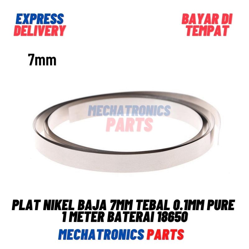 [DEV-9231] PLAT NIKEL BAJA 7MM PURE 1 METER BATERAI 18650