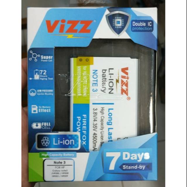 Baterai Samsung note 3 n9000 b800bc vizz battle battery double power