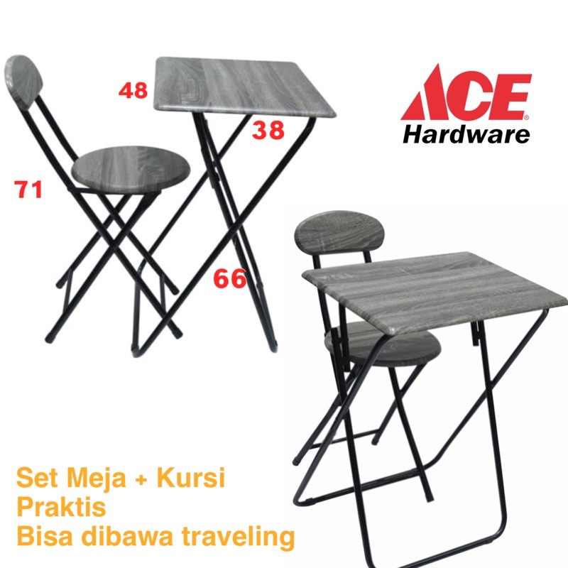 Set MEJA KURSI LIPAT PRAKTIS BELAJAR TERAS SOLEIL