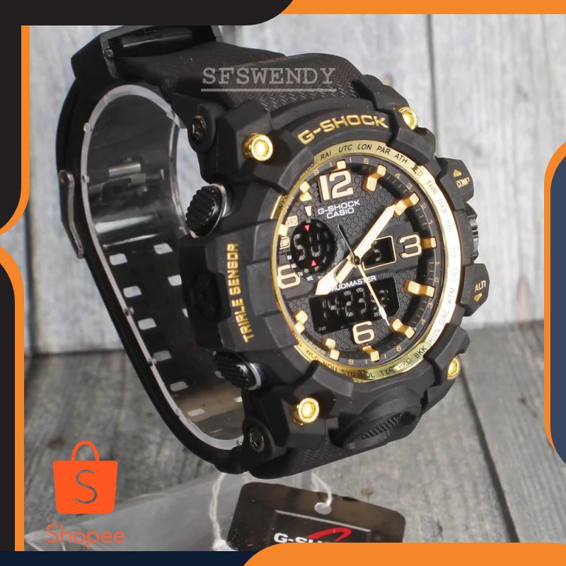 Terlaris FOTO REAL ... Jam tangan  G Shock GWG-1000 Hitam emas black gold digital pria & anak anak