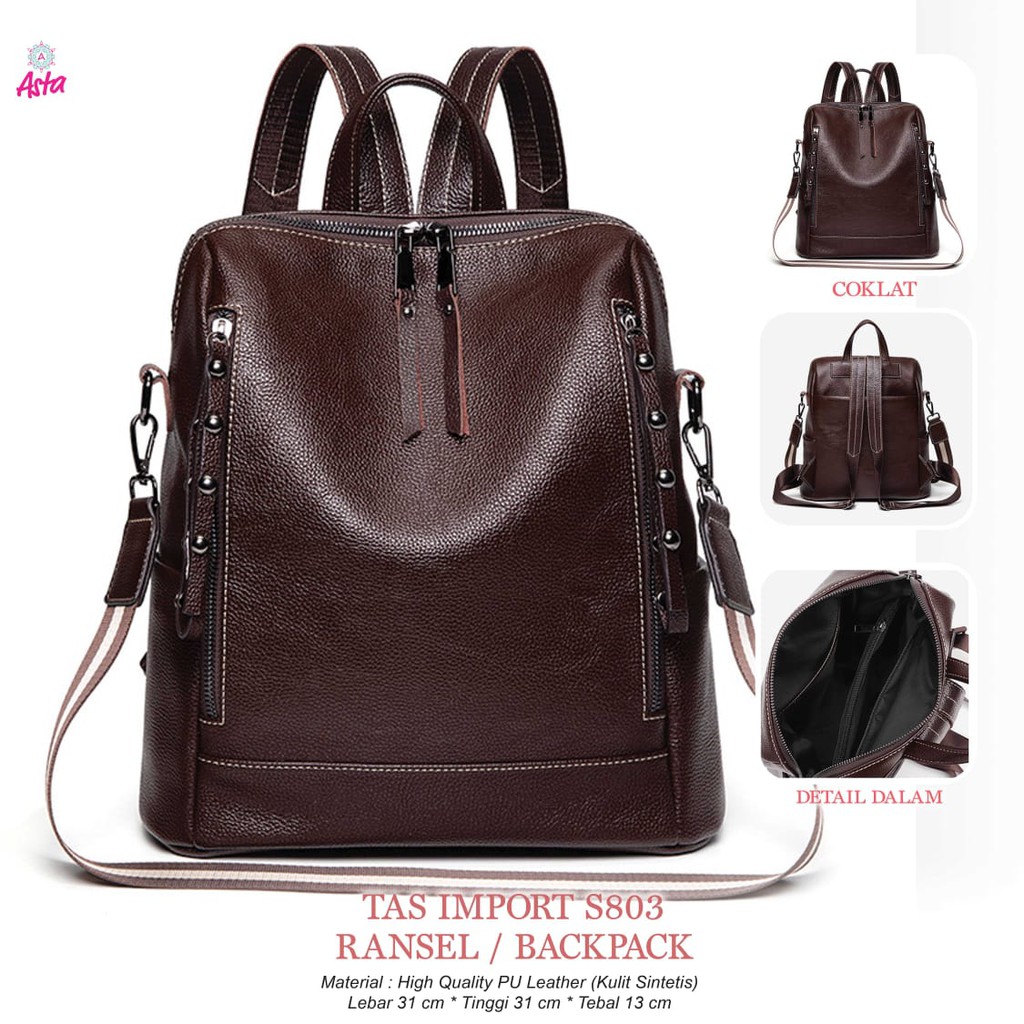 tas wanita murah import S803 Ransel / Backpack By ASTA