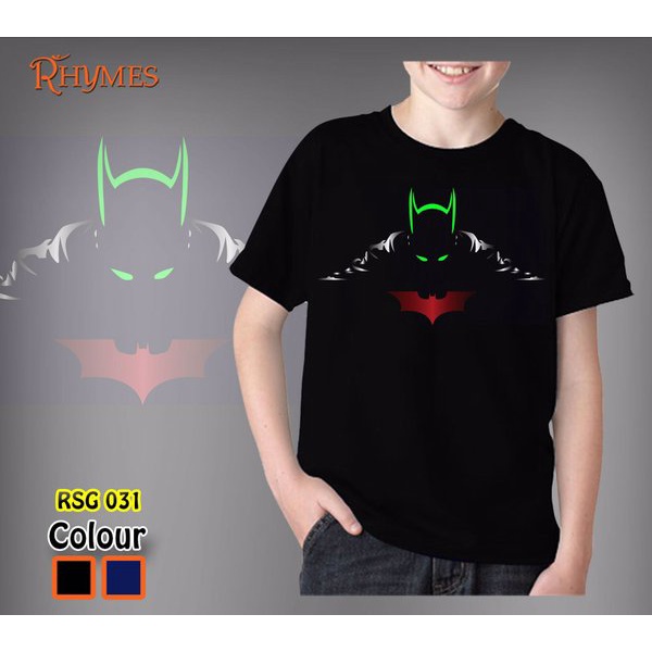 Kaos Anak Laki Laki Batman Mata Glow Rhymes Baju Cowok Tanggung Karakter Superhero Premium Lengan Pendek