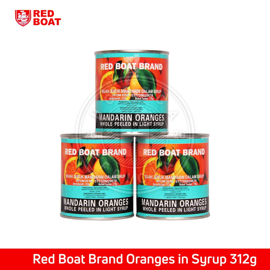 

RED BOAT BRAND MANDARIN ORANGE IN SYRUP 312GR / JERUK MANDARIN DALAM KEMASAN KALENG 312 GRAM