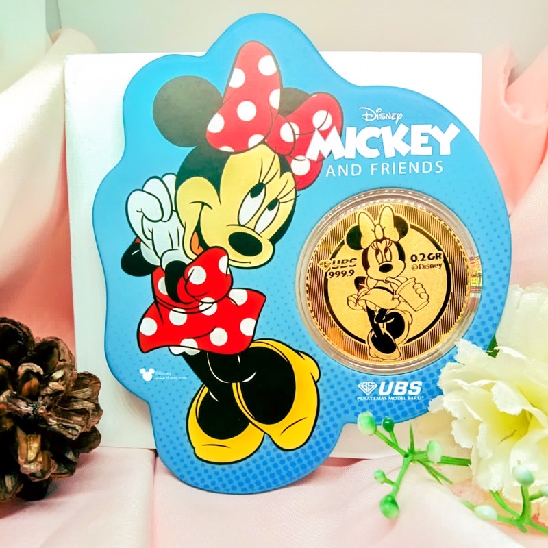 Emas Logam Mulia Fine Gold UBS 999,9 24k 0,2 gram Disney Mickey and Friends