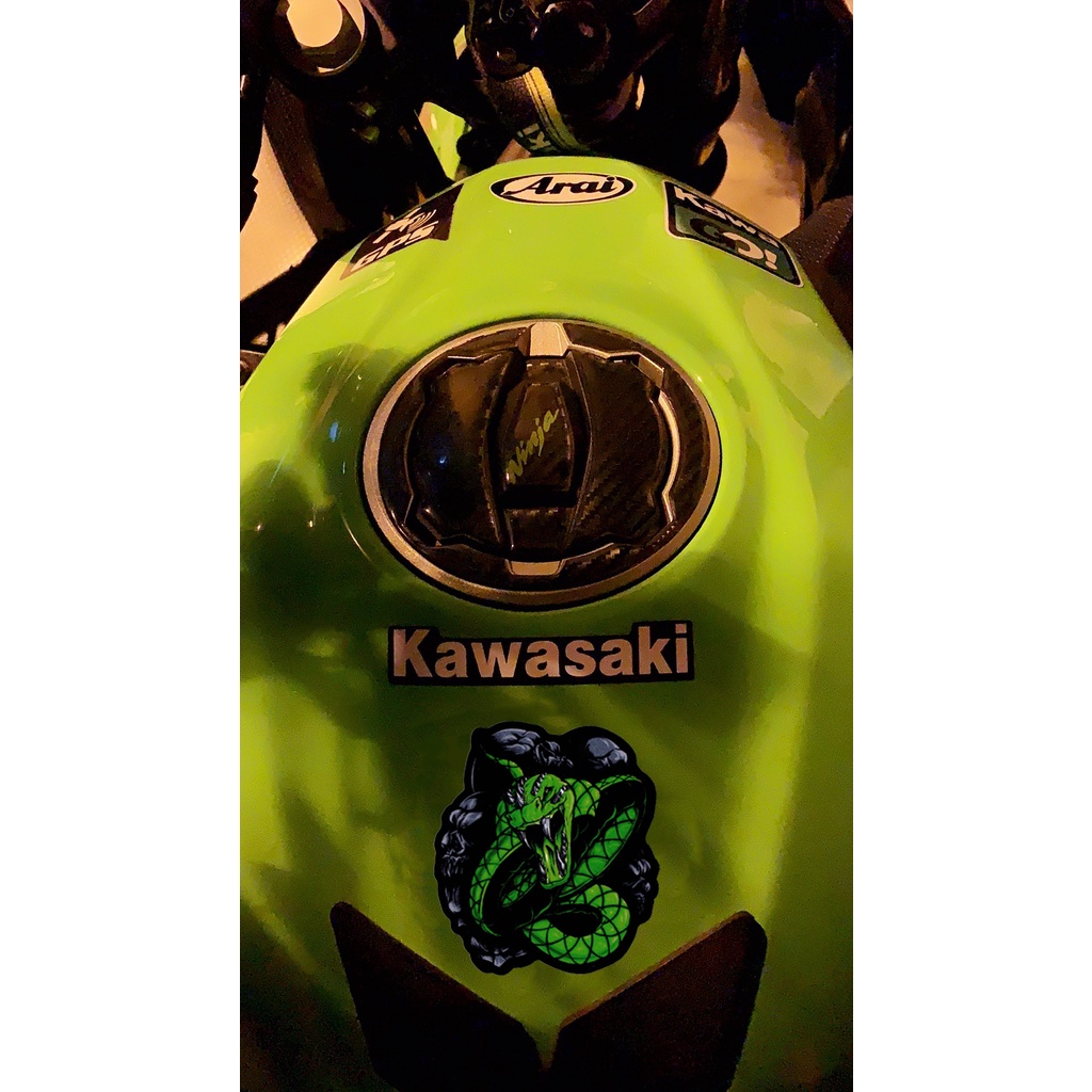 1 Set Kawasaki Stiker Motor Periferal Merek Reflektif Stiker Motorcross Dimodifikasi Stiker